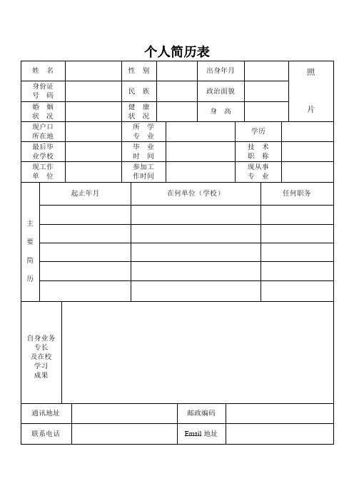 7人下载 幼师简历模板